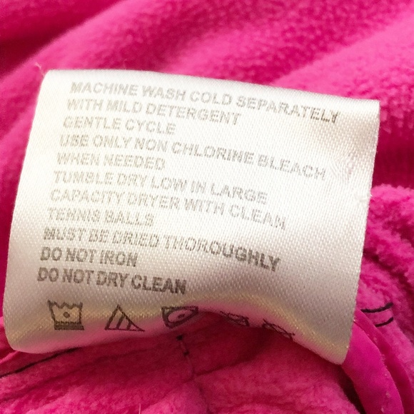 HAWKE&CO Girls Youth 7/8 Puffer Down Hooded Winter Jacket Fleece lined Blk Pink - Picture 10 of 10